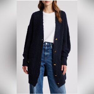 Frame Oversize Boucle Cardigan